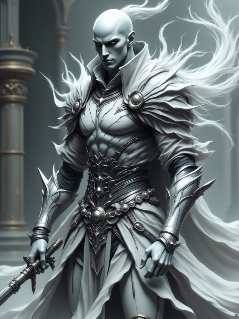 Grey God of Shadow in Pearl Armor