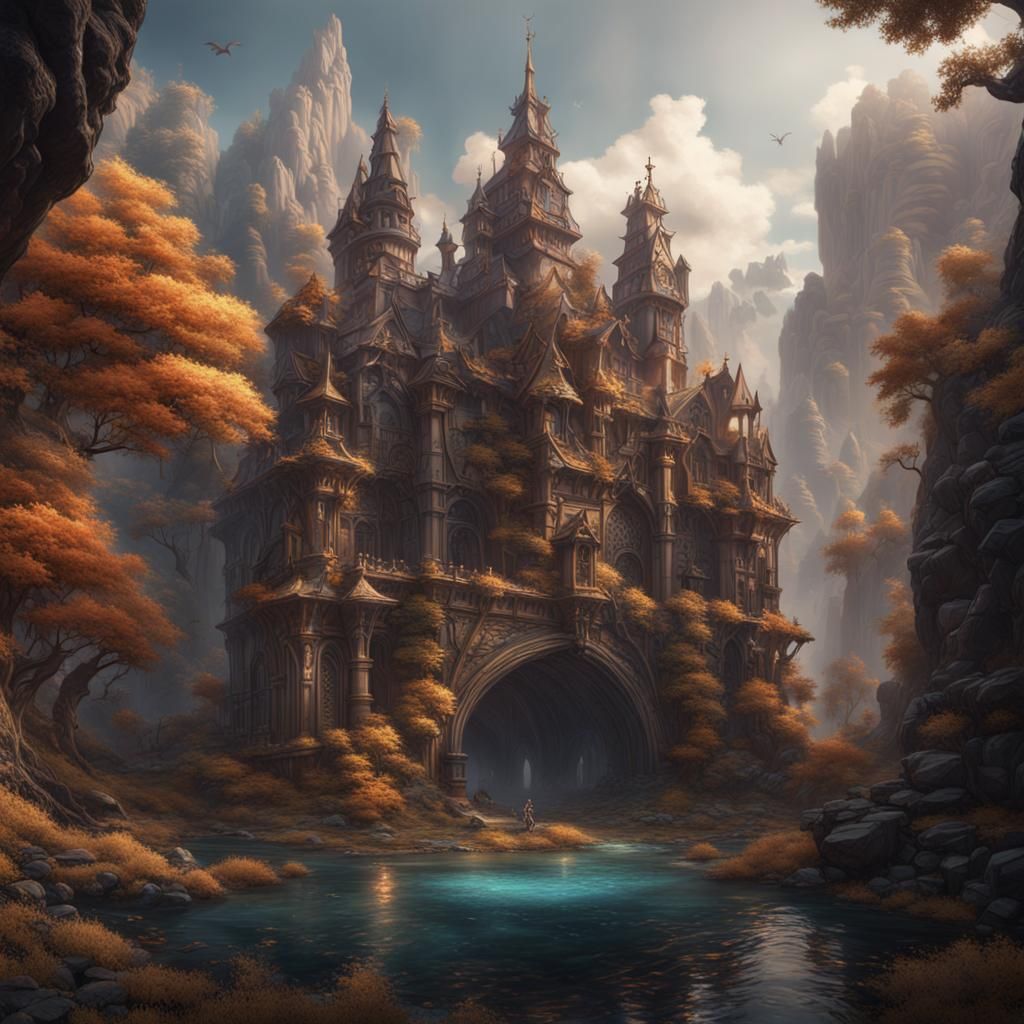 Fantastical Matte Painting in Deep Color