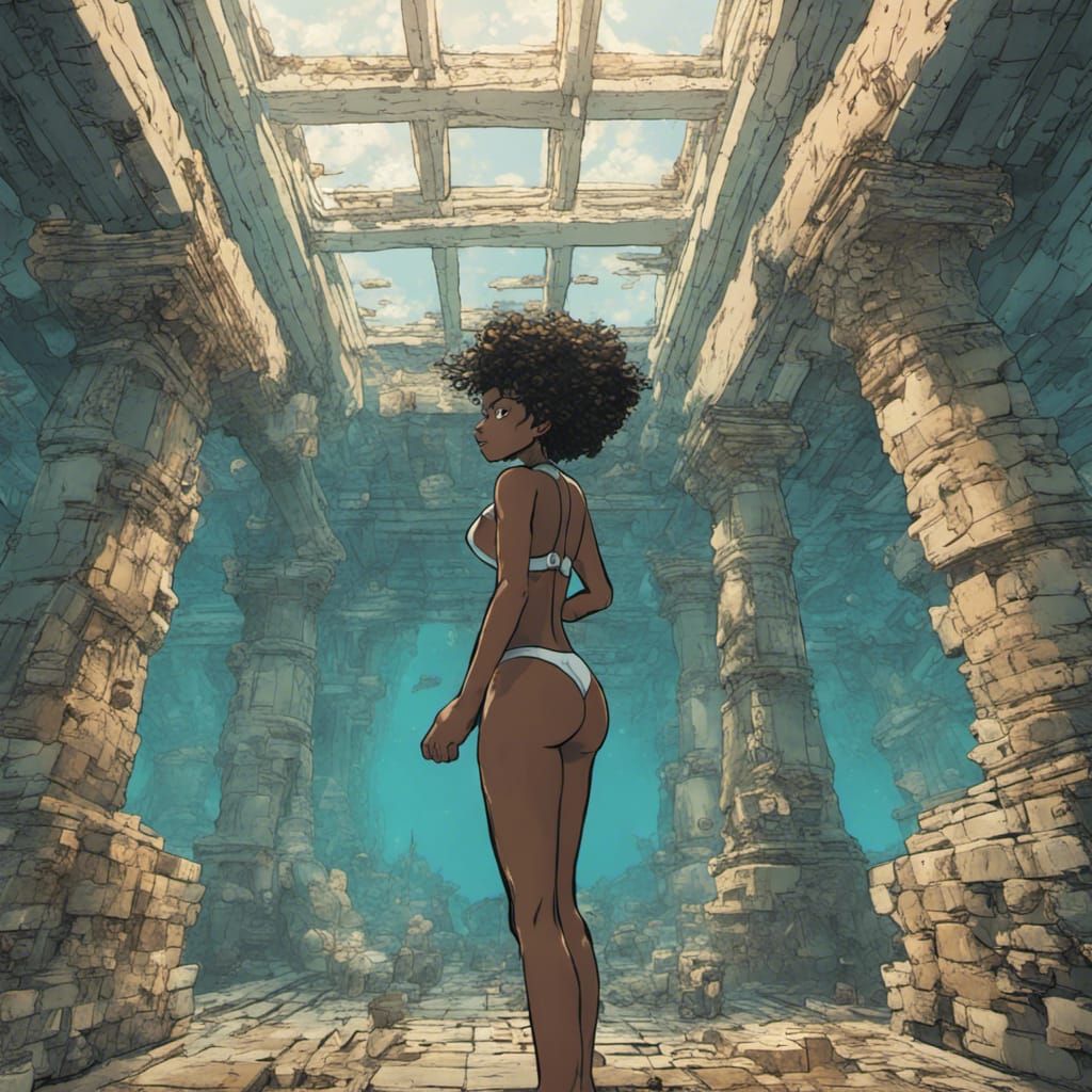 Underwater City Escape in Comic Book Style