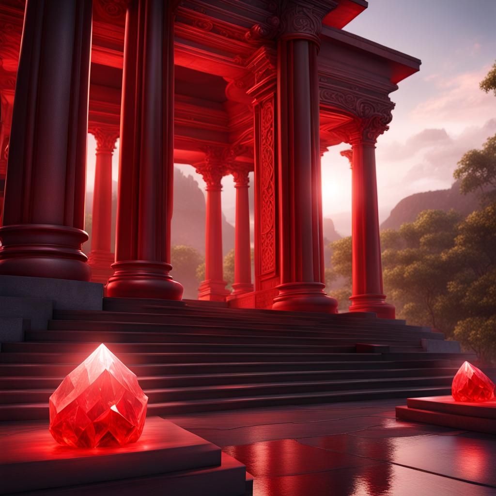Glowing Crystal Temple Entrance: Fantasy Concept Art