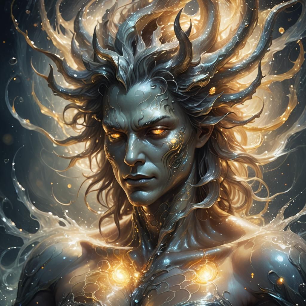 Serene Sea Demon in Dreamlike Fantasy Art