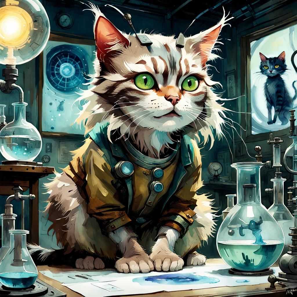 The cat is a scientist