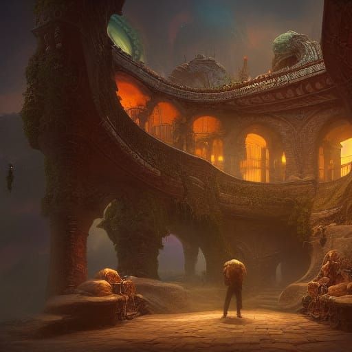 Fantastical Matte Painting in Deep Color