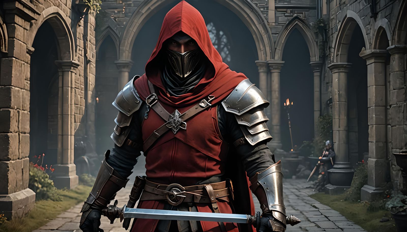 Armored Warrior and Red Mage Character Portrait