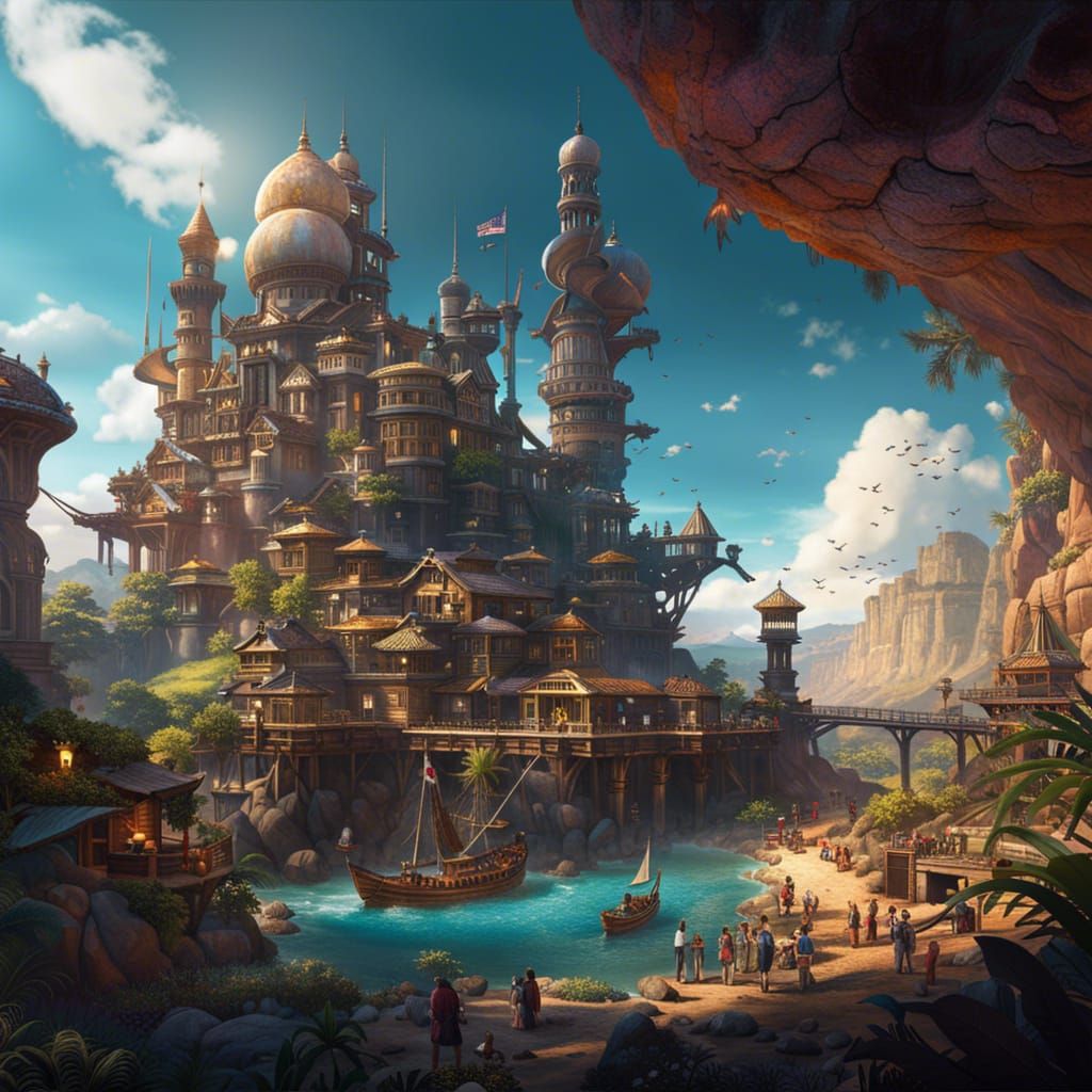 Pirate Resort Lair in a Cove.