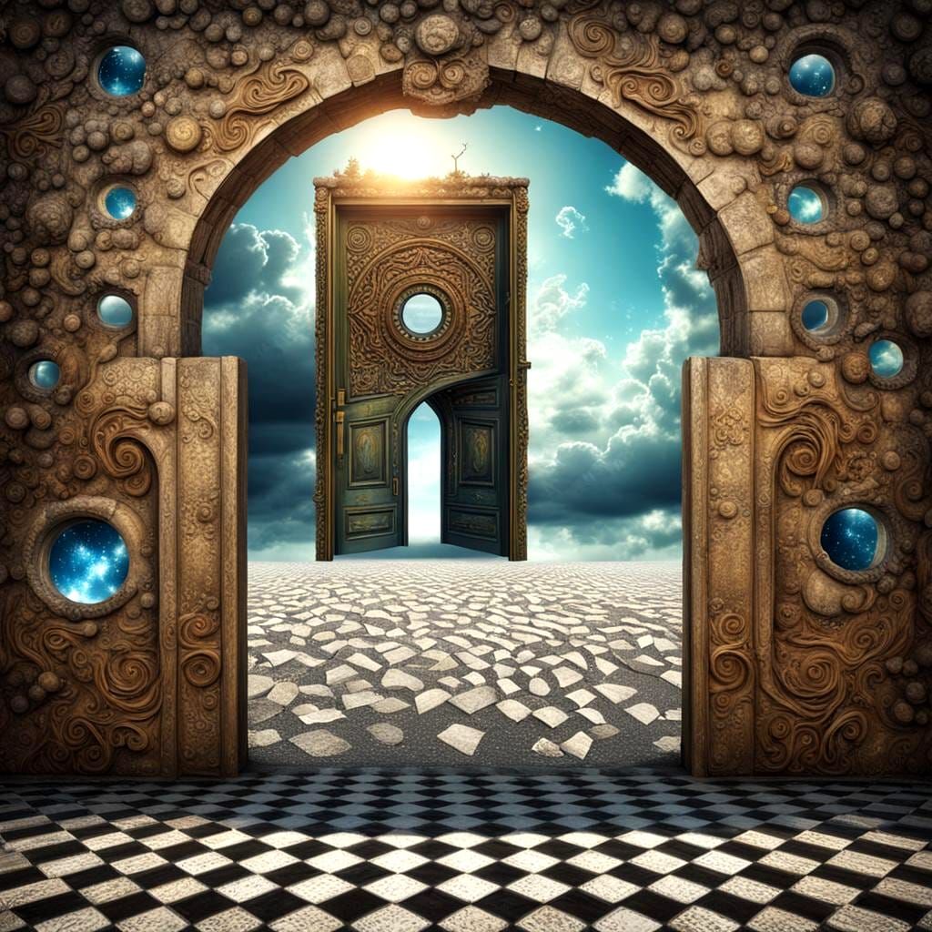 Surreal Gateway to a Paradise Dimension