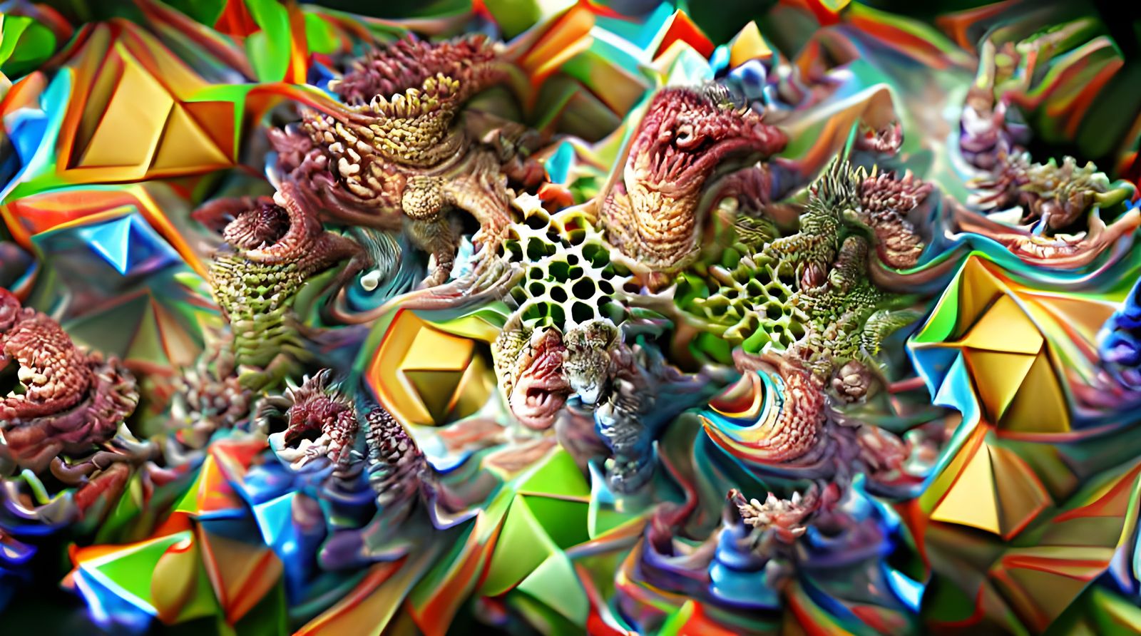 Trippy Geometric Fractals in a Psychedelic Universe