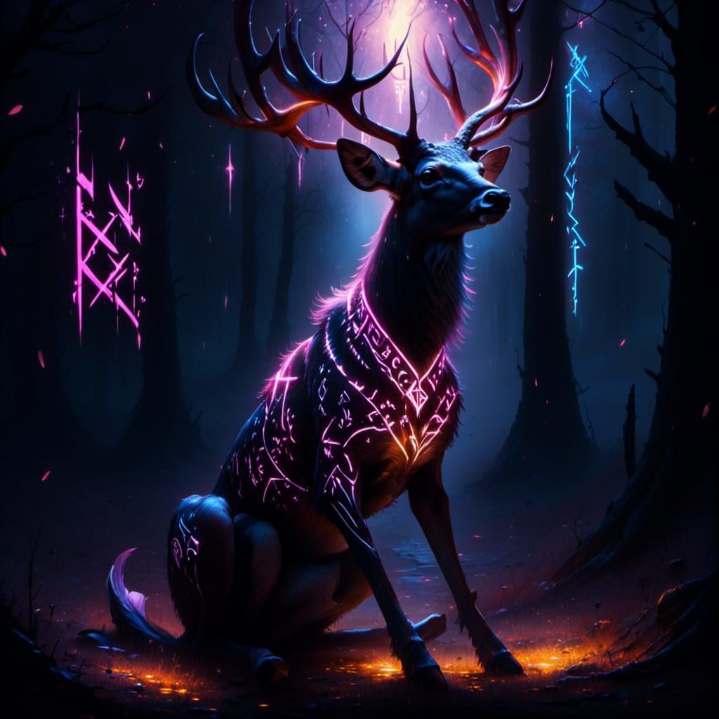 Glowing Runes deer