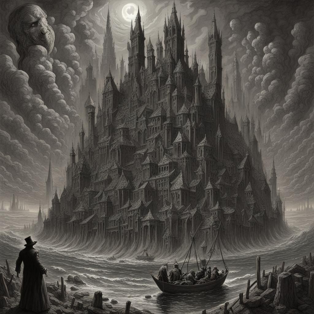 City of R'lyeh: Lovecraftian Horror in Dark Fantasy Style