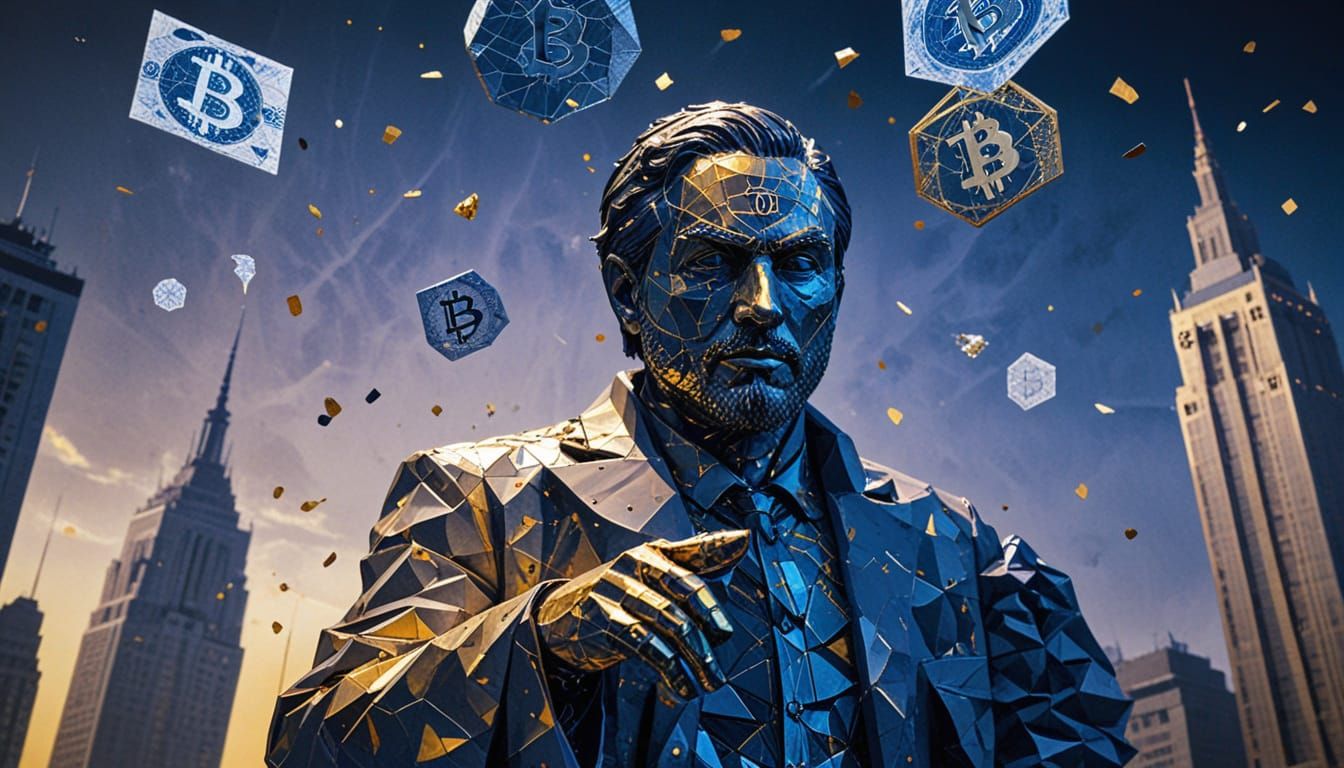 Magical Bitcoin Coins in Coinpunk Style