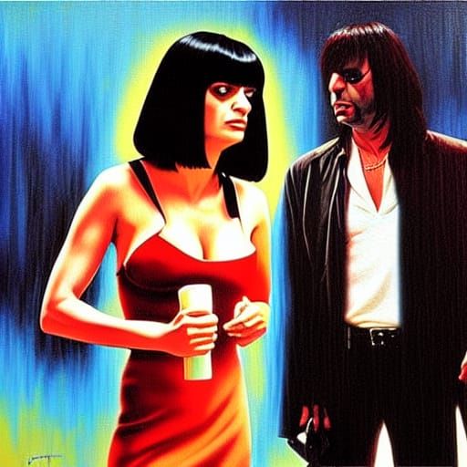 Rocco from the boondock saints disguised as Vincent Vega. (I think Mia knows)