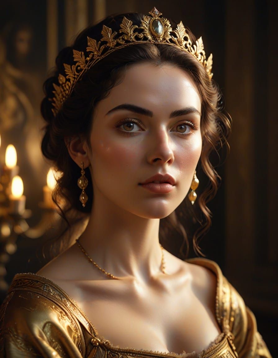 Stunning Queen Portrait in Baroque Style