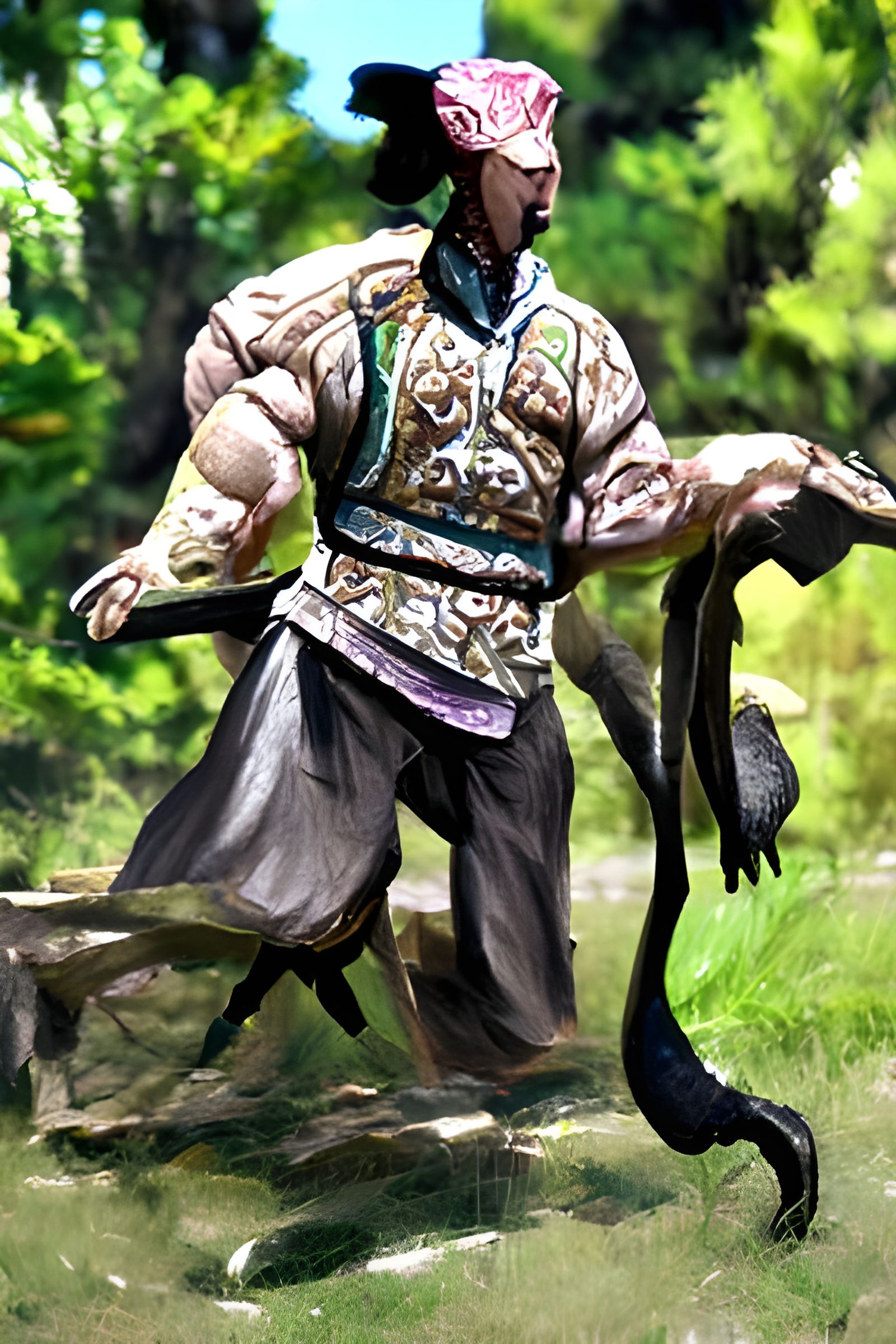 Shaolin Master Titian Mudjaw, Digital Art Portrait