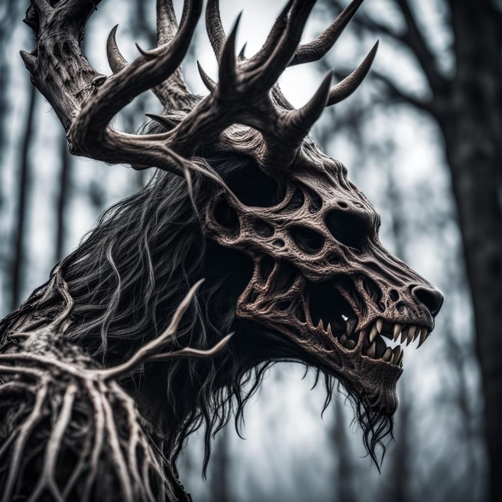 Hyperrealistic Wendigo with Intricate Details
