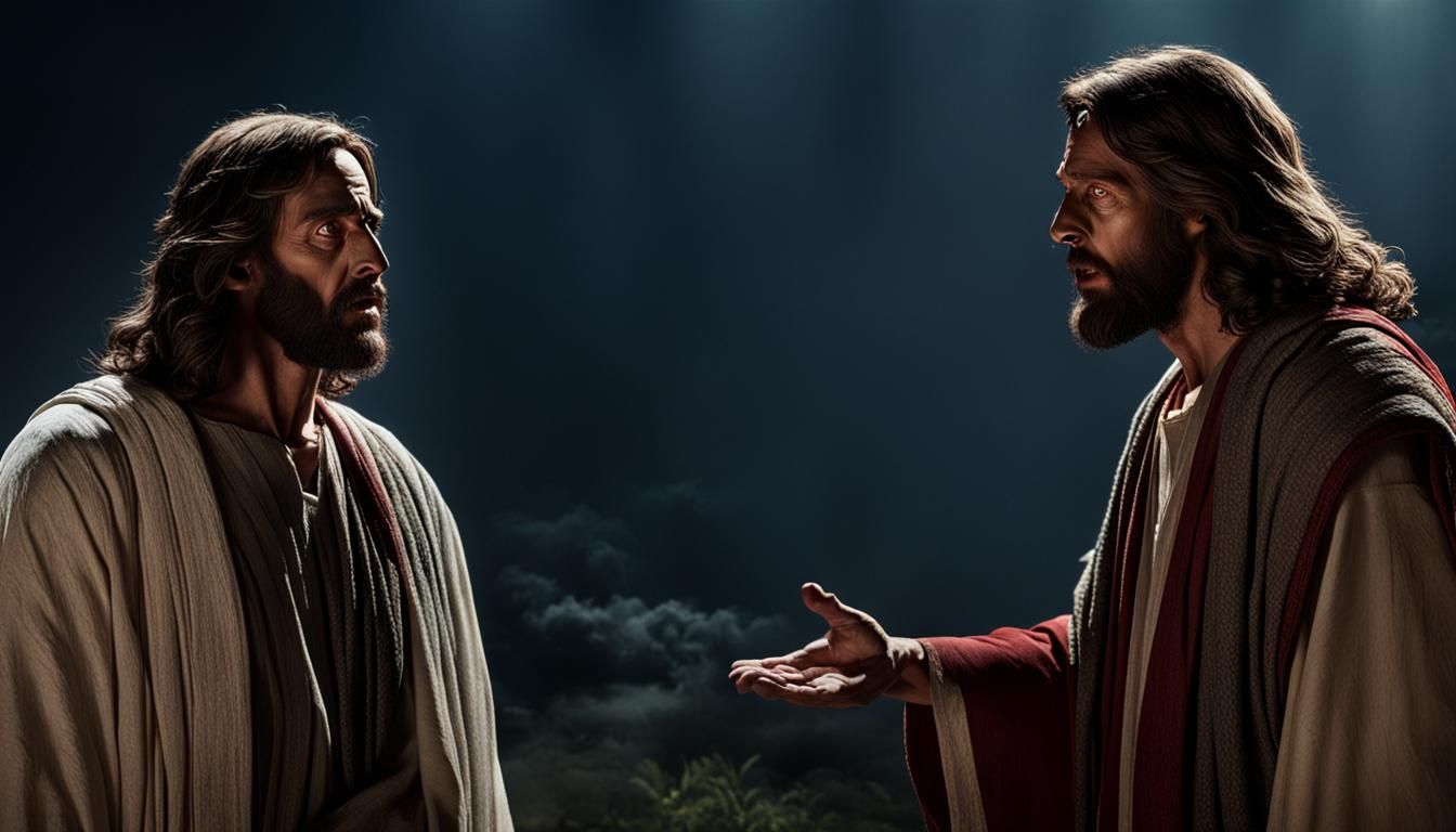 Jesus Christ and Judas Iscariot in Hyperrealistic 8K