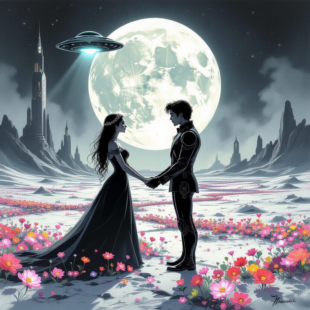 Robotic Romeo and Juliet Declare Love on Moon