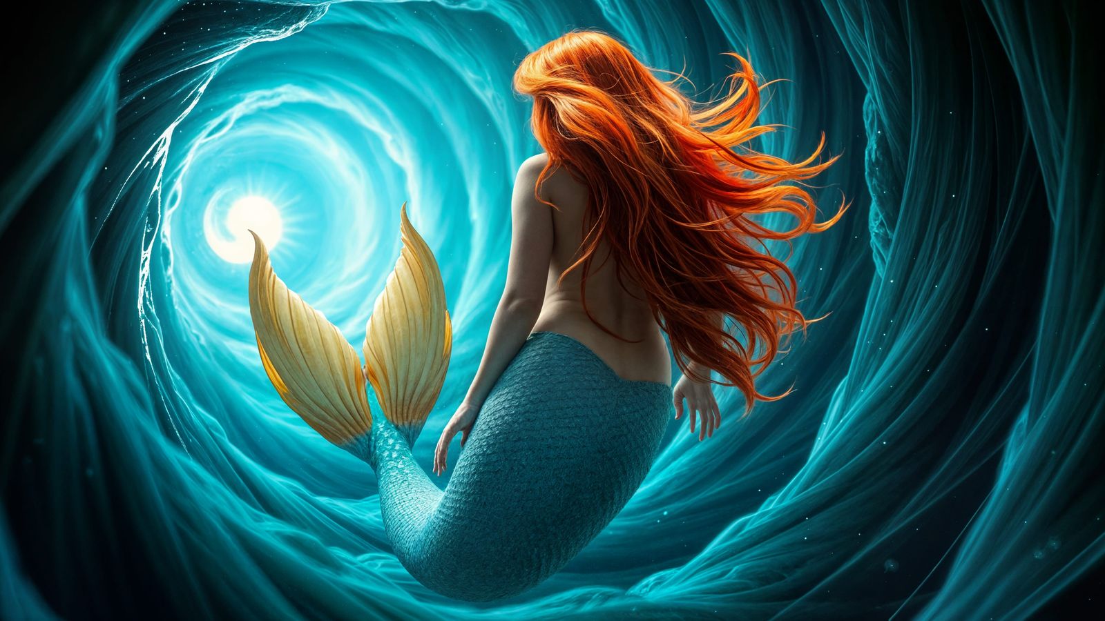 Interdimensional Mermaid Emerges from Galaxy Portal