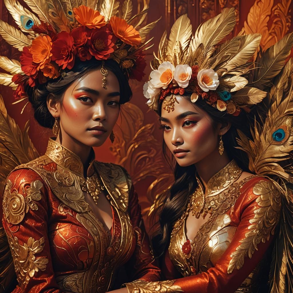 Golden Women: A Maximalist Digital Masterpiece