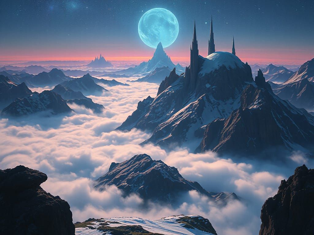 Dreamscapes of Mount Gagazet in Ethereal Splendor