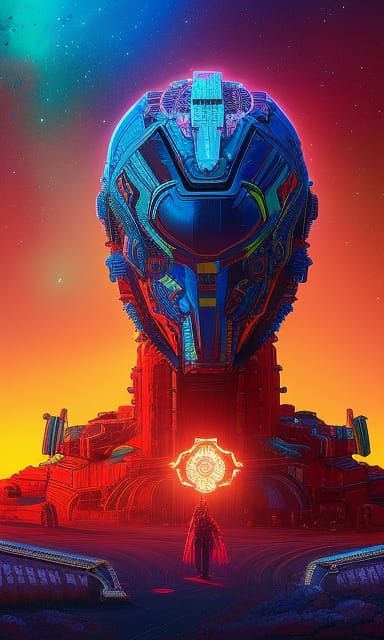 Space Outlaw Cowgirl: Dark Fantasy Sci-Fi Art