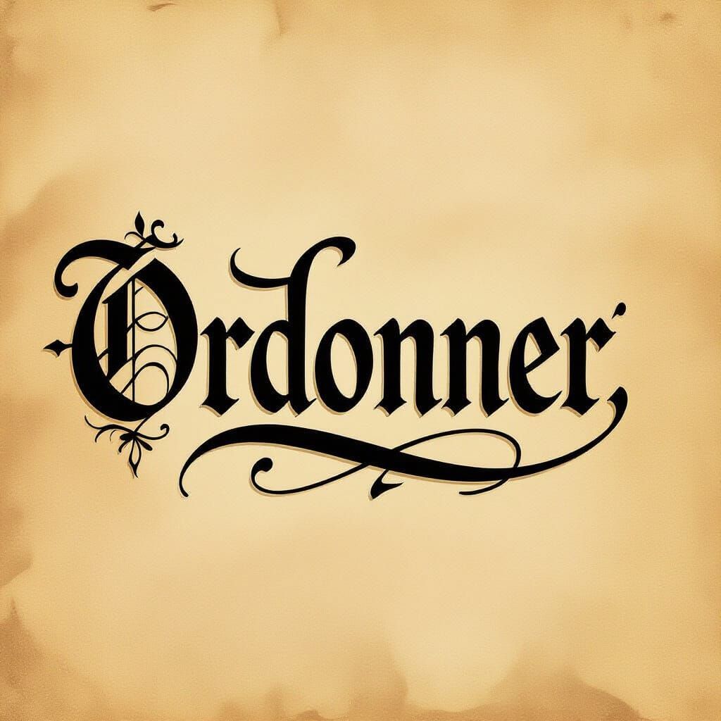 Ordonner Medieval Script on Parchment