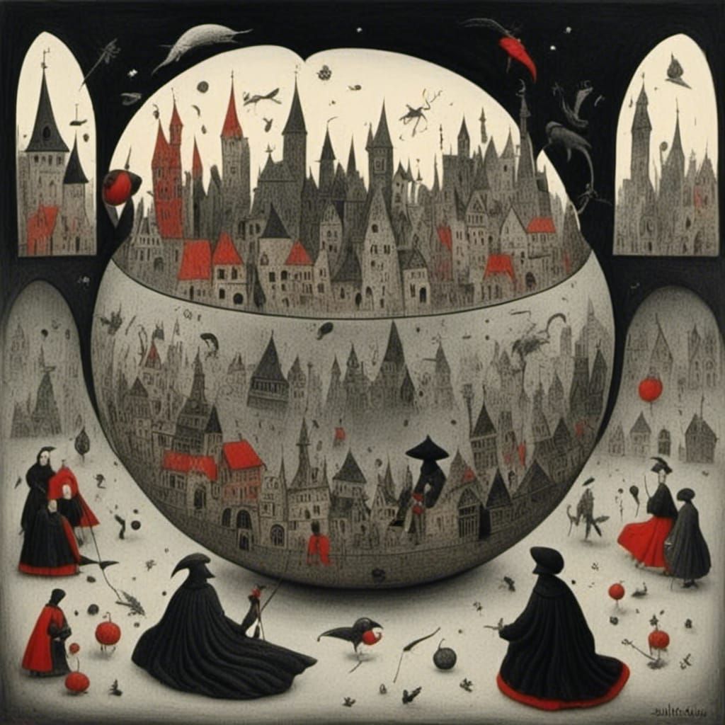 Fishbowl City in Evil Medieval Style