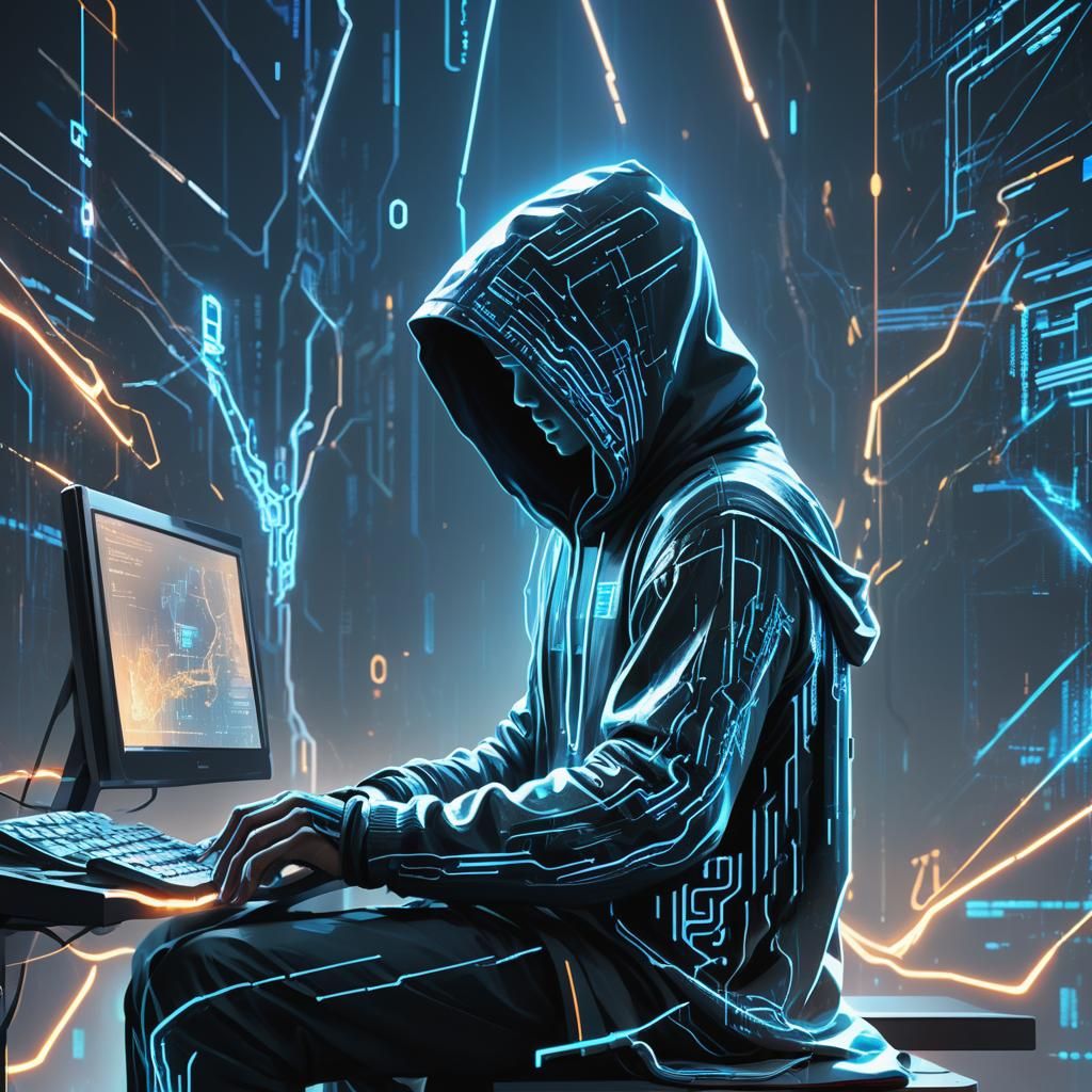 Decoding the Simulation: Neon-Infused Digital Art