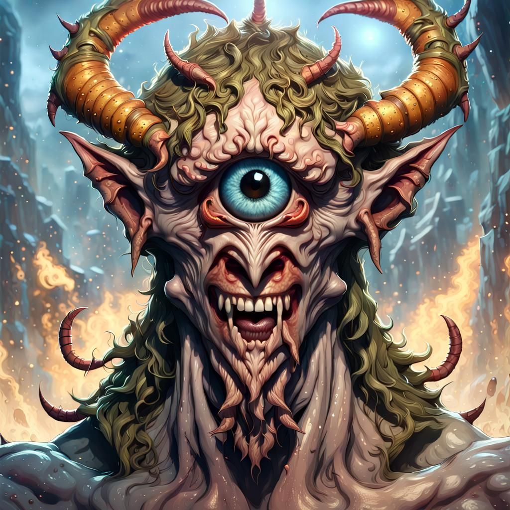 Detailed Cyclops Demon Concept Art in Unreal Engine