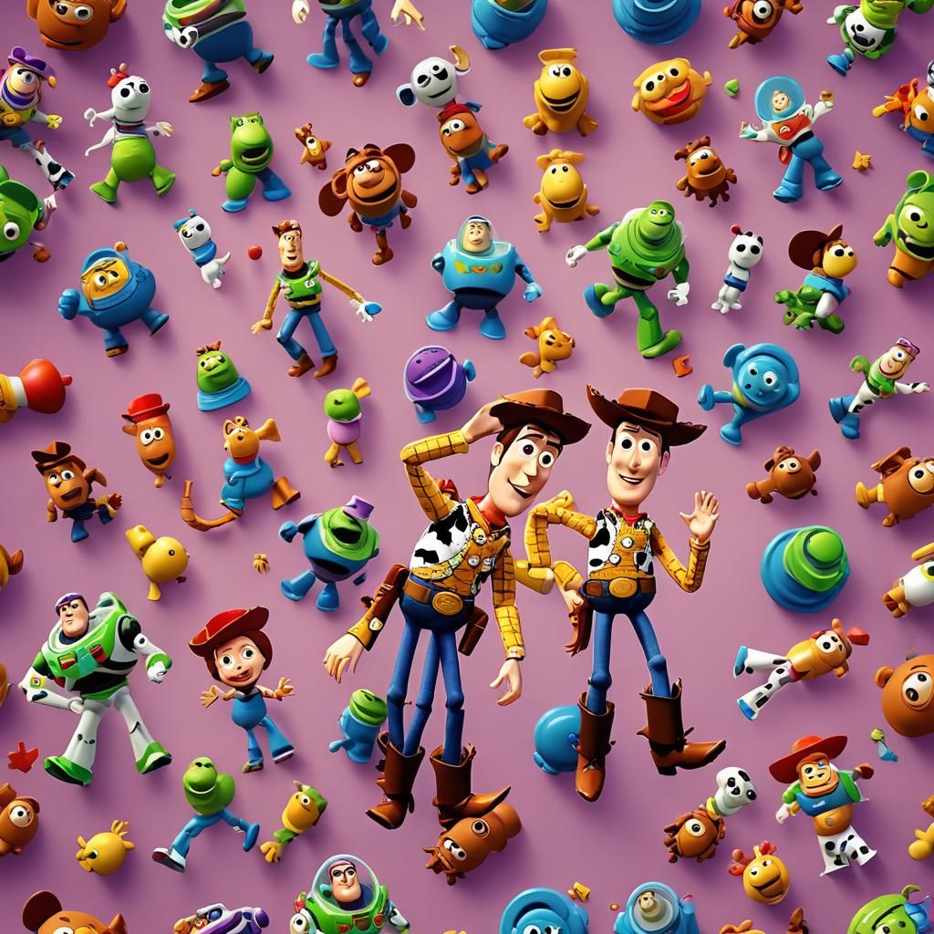 Woody from Toy Story in Pixar 3D Style