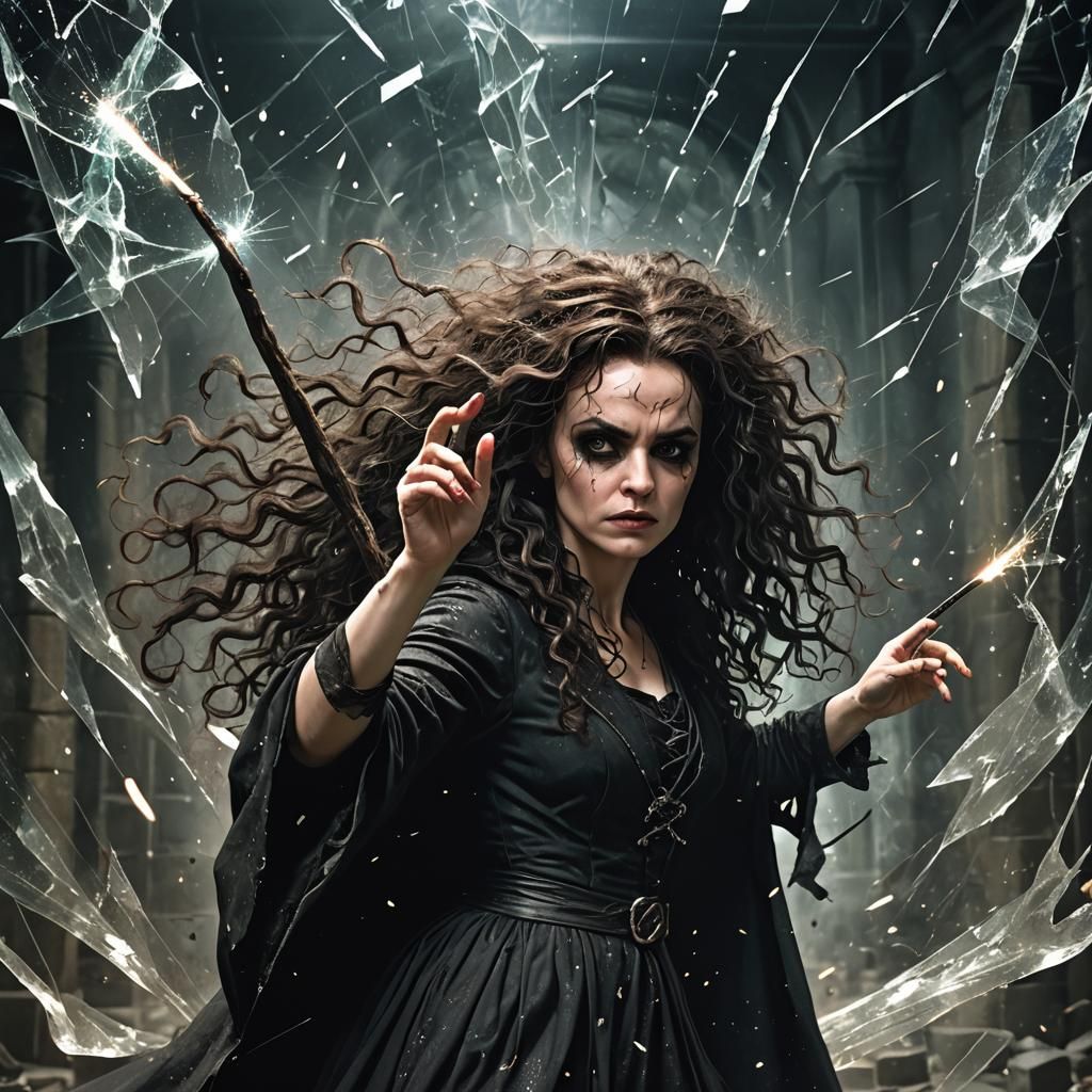 Evil Girl Casting Spell with Witchy Vibe