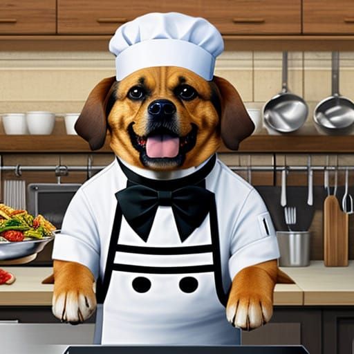 Canine Chef in Formal Attire