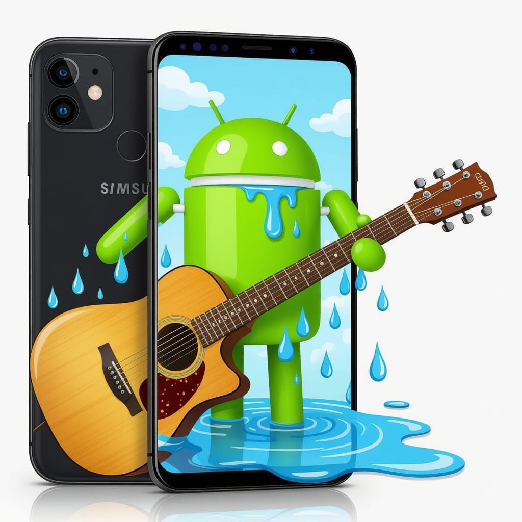 Melancholy Android Plays Guitar