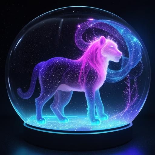 Holographic Lion in Intergalactic Museum