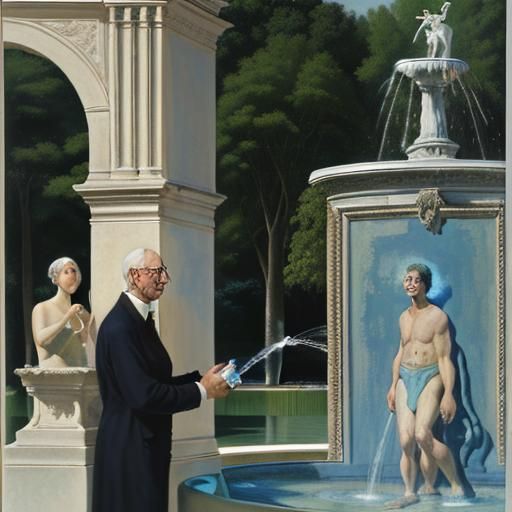 Fontainebleau Fountain: Rothko and Ingres Inspired