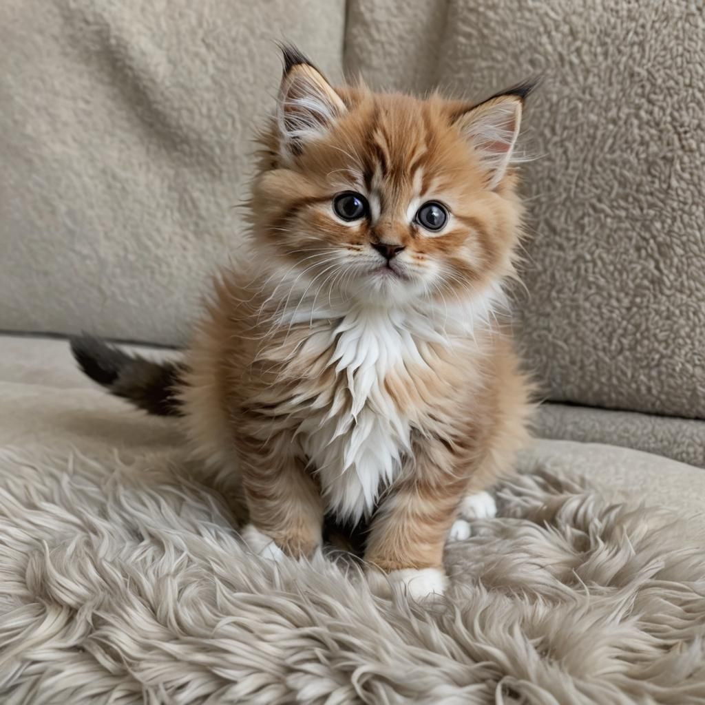 A Very Fluffy Kitten Image