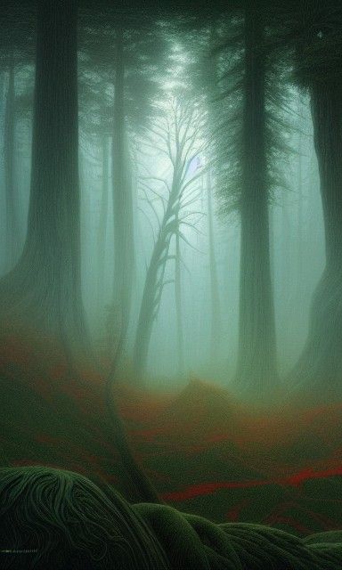 Psychedelic Forest: Dreamlike Digital Painting in Vaporwave ...