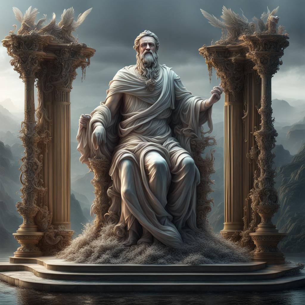 Crystal Statue of Decephalus: Digital Matte Painting