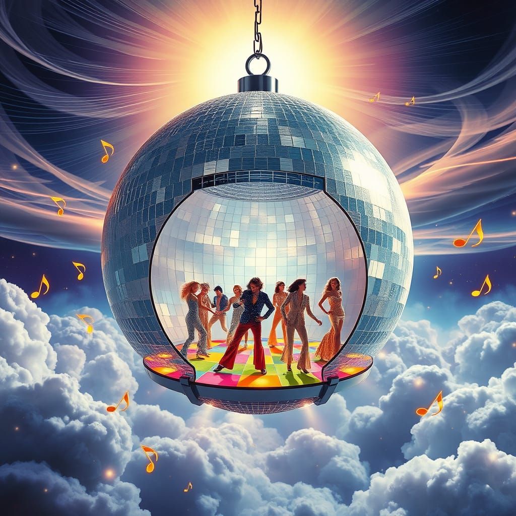 Cosmic Disco Ball in a Celestial Dance World