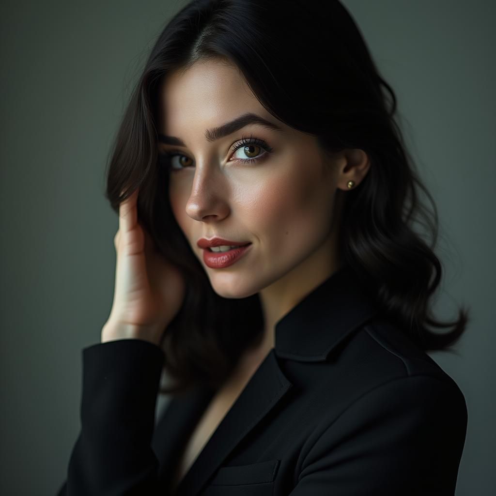 Elegant Woman with Occult Hint, Professional Portrait