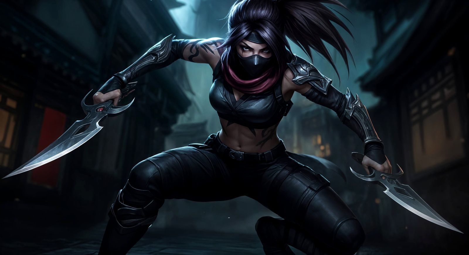 Ninja Assassin in Dark Urban Ambience