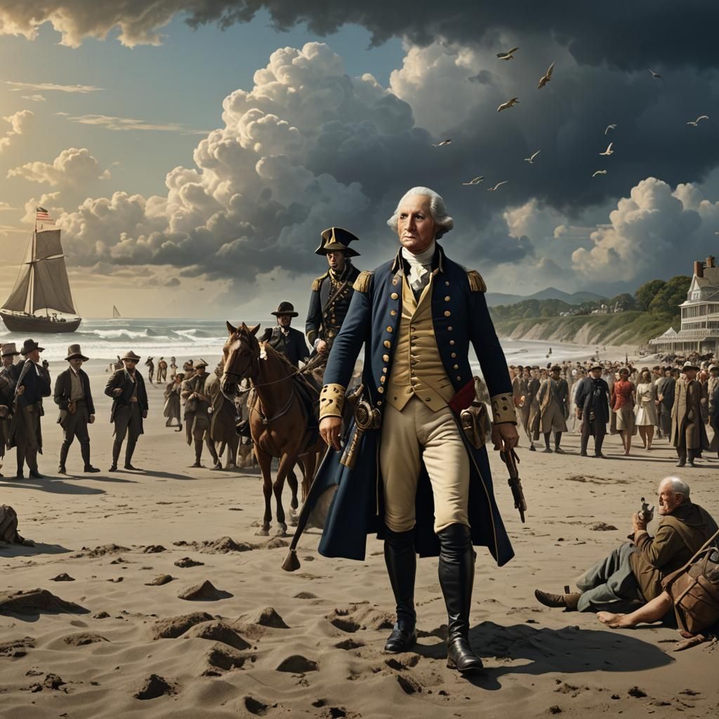 George Washington's Funny Beach Day