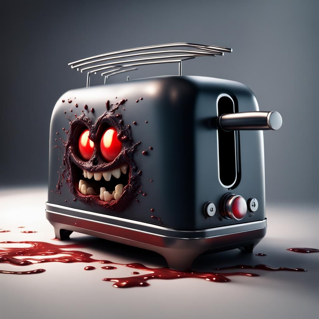 Scary Toaster with Teeth: Digital Matte Painting