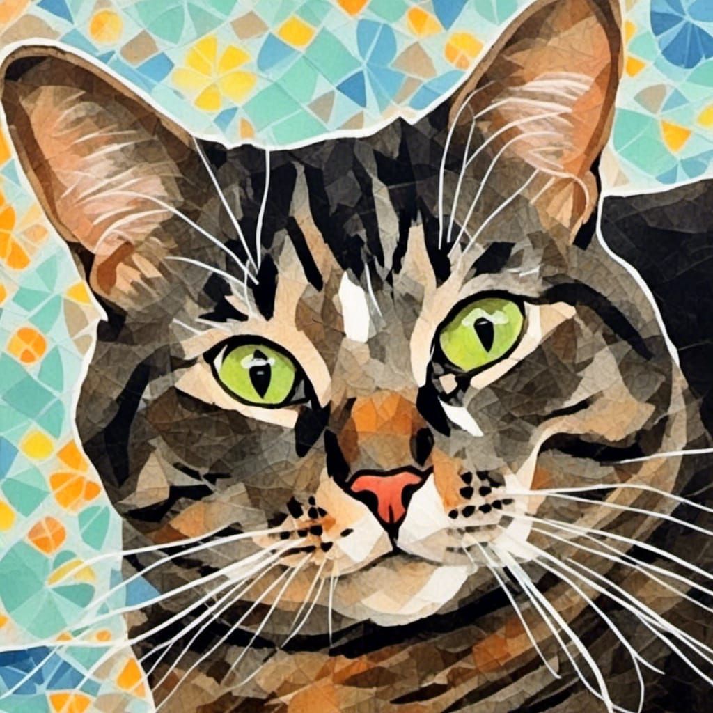 Gouache Painting with Thick Brush Strokes and Texture