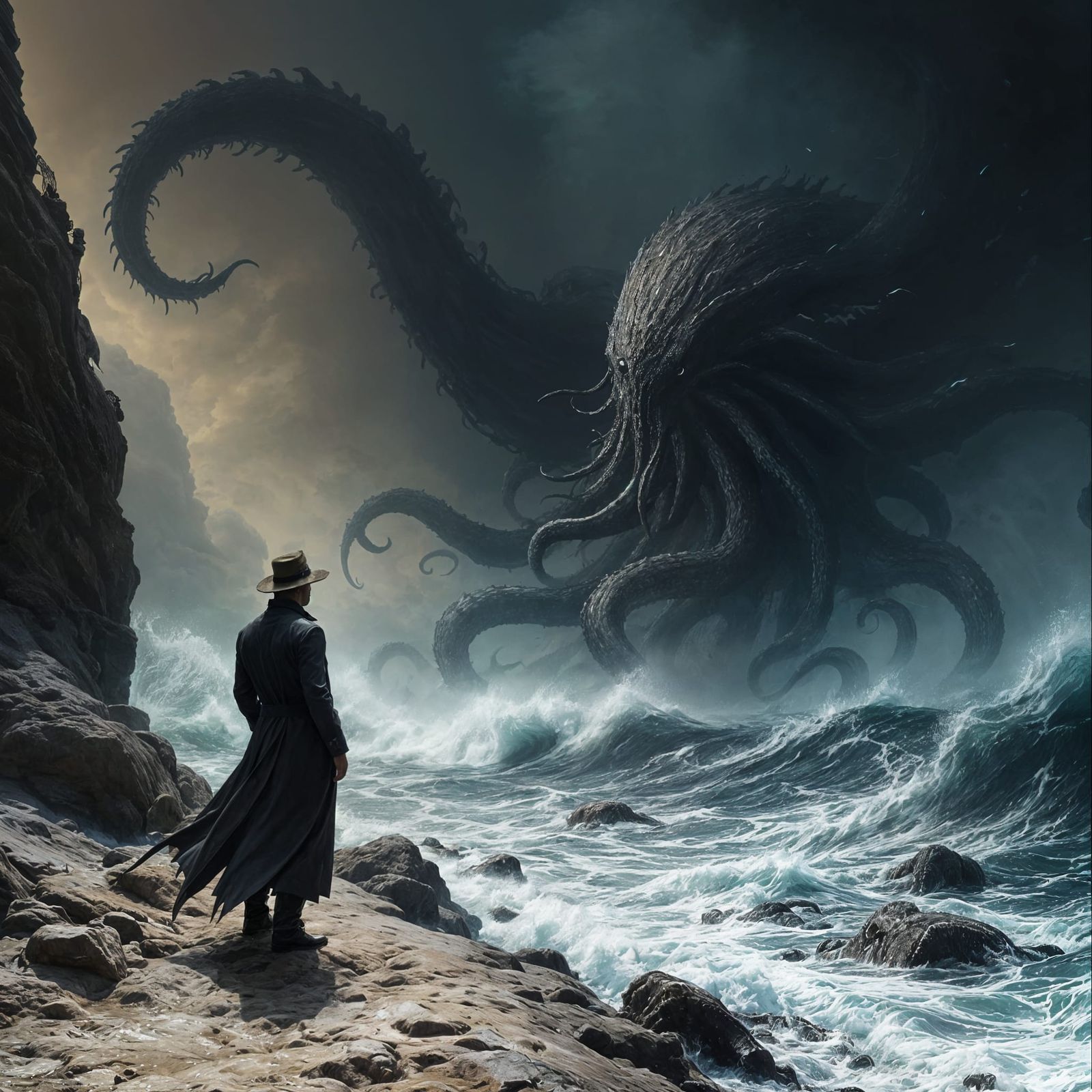 Man Battles Kraken in Epic Storm