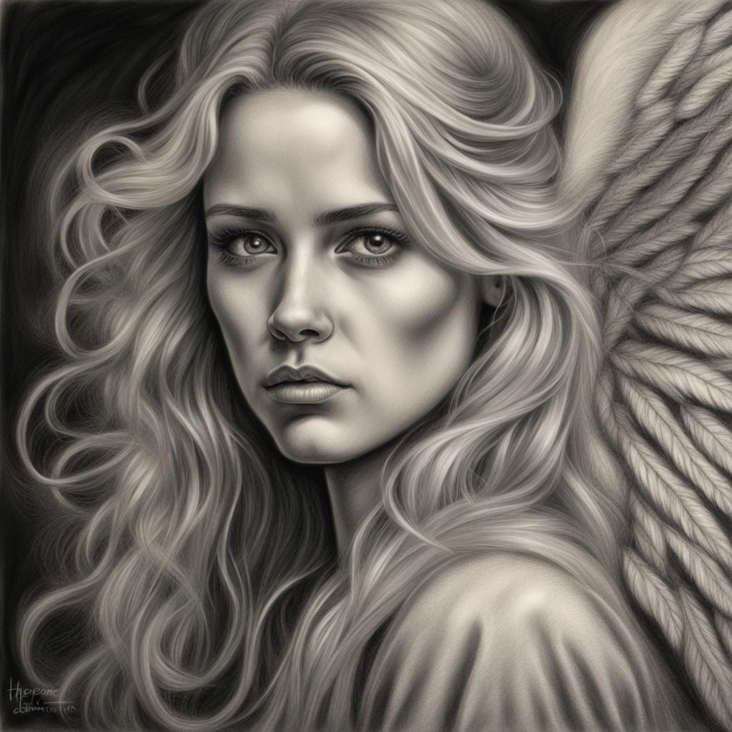 Golden Haired Angel Plays with Fire: Tim Burton Style