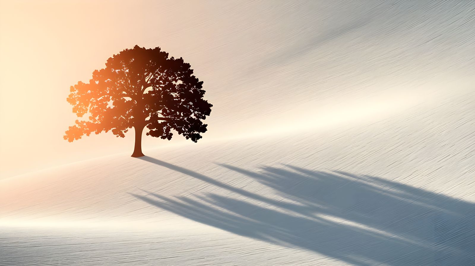 Serene Sunset Tree Silhouette