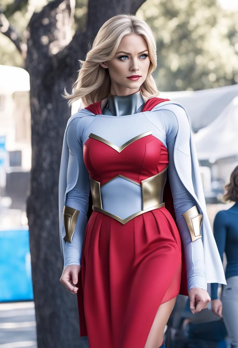 Supergirl, blonde girl, perfect anatomy