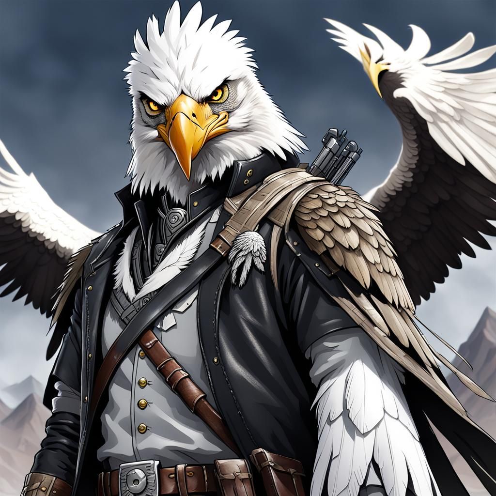 D&D Aarakocra Sniper with White Feathers