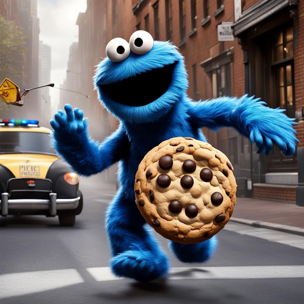Cookie Monster's Pixar Police Chase