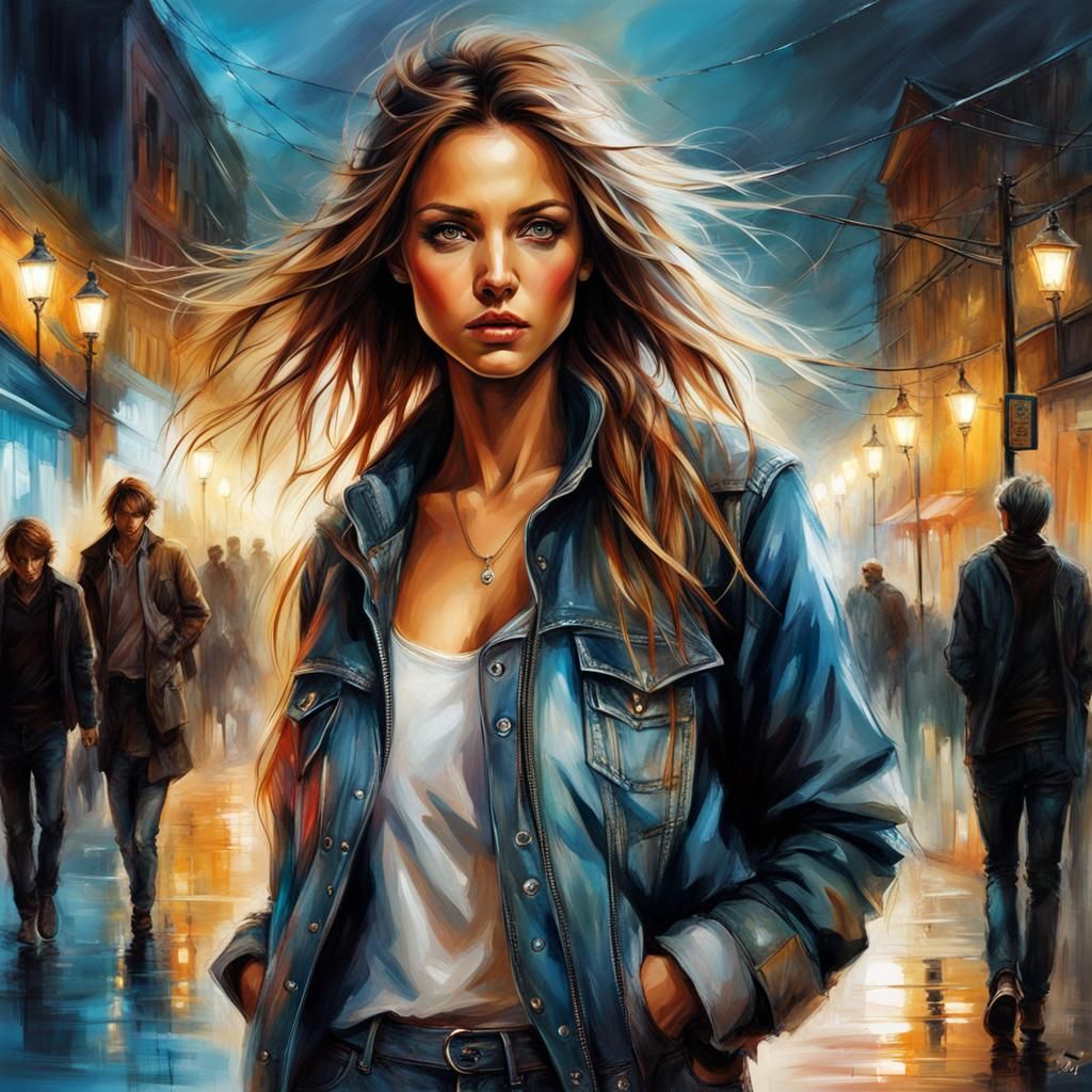 Beautiful Slovakian Woman in Digital Airbrush Art